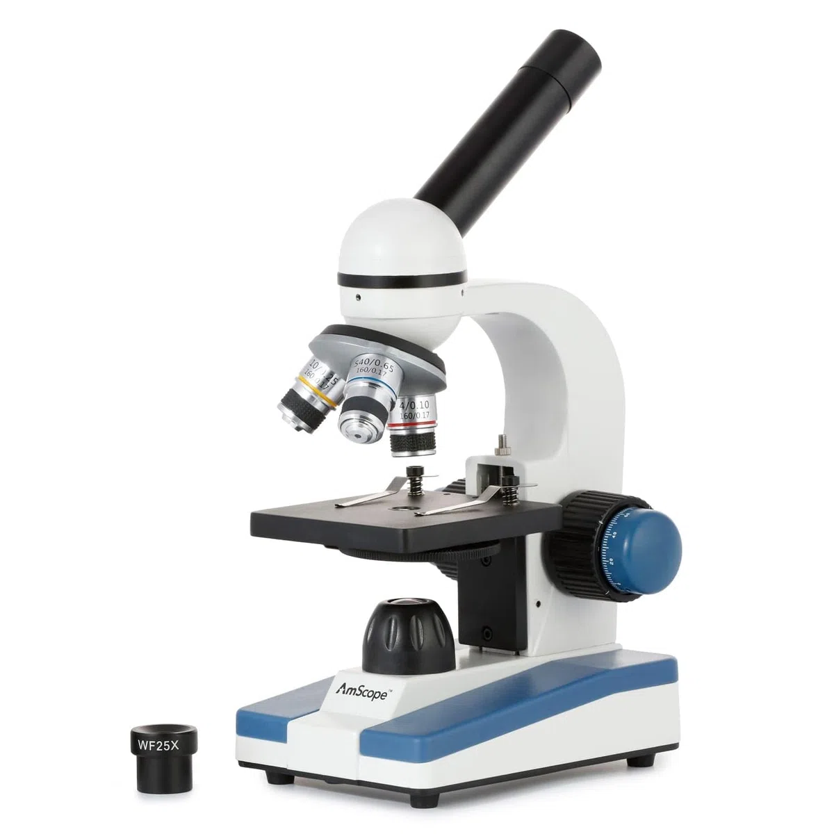 AmScope - 40X-1000X 360-Degree Rotating Monocular Head Compound Microscope - M150C