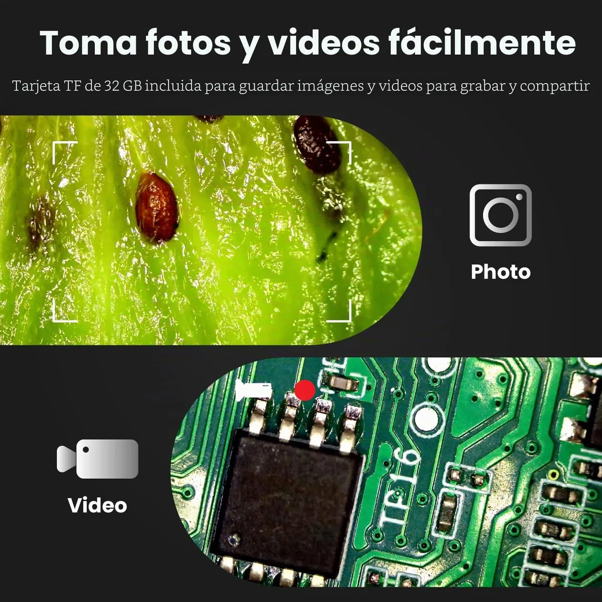 Microscopio Digital MT2 1200X HDMI con Pantalla IPS HD de 7'', Microscopio de Soldadura con Lupa para Monedas 1080P para Niños y Adultos, 10 Luces LED, Compatible con TV/Windows/Mac OS